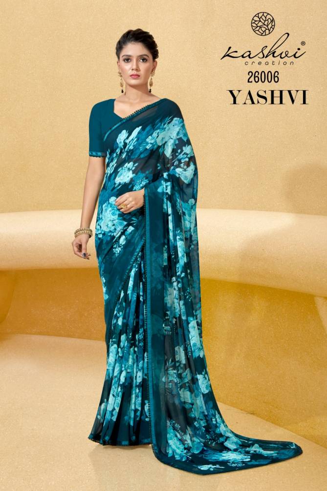 Yashvi By Kashvi 26001-26008 Georgette Sarees Catalog